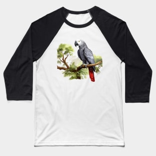 African Grey Parrot Baseball T-Shirt